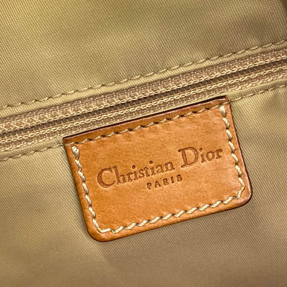 Christian Dior Street Chic/Trotter Shoulder Bag Beige Brown Jacquard Leather - Picture 9 of 15